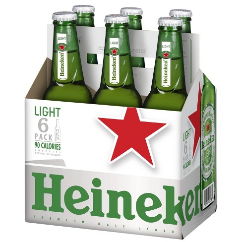 Heineken Light Premium Malt Lager Beer - 6pk/12 Fl Oz Bottles : Target