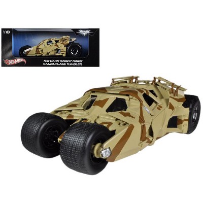 The Dark Knight Rises" Batmobile Tumbler Camouflage 1/18 Diecast Car Model by Hotwheels"