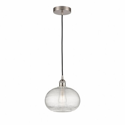 Ithaca - 1 Light Cord Hung Mini Pendant In Industrial Style-9.5 Inches Tall and 10 Inches Wide
