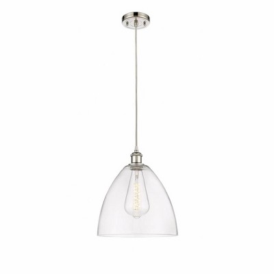 Bristol Glass - 1 Light Mini Pendant In Industrial Style-14.75 Inches Tall and 12 Inches Wide