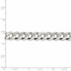 Black Bow Jewelry Men's 8.5mm Sterling Silver Solid Beveled Curb Chain Bracelet - 4 of 4