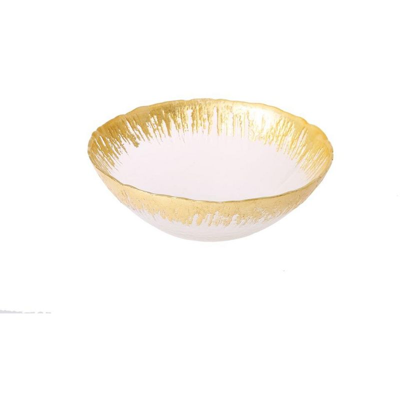 Classic Touch Individual Bowl with Flashy Gold Design, 3 of 4