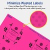 Avery Neon Magenta Paper Labels, 2-1/2" x 2-57/64" Hexagon - 4 of 4