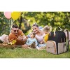 Itopfox Expandable Diaper Backpack for Twins - Dual Compartments, 26-36L Capacity, Includes Changing Pad & Stroller Straps, Unisex Black Khaki - 2 of 4