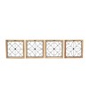 Set of 4 Wood Geometric Carved Beading Wall Decors with Metal Wire Brown - Olivia & May: French Country Style, Indoor Use - 3 of 4