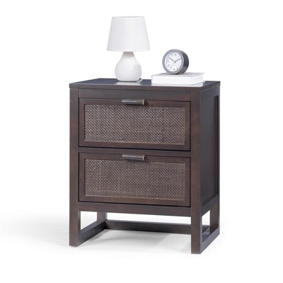 Teamson Home Hatteras Nightstand with 2 Deep Drawers for Bedroom Organization