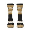 NFL New Orleans Saints Youth Mixer Crew Socks: Logo Pattern, Cushioned Heel & Toe - 2 of 3
