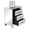 Karl Home 3-Drawer Silver MDF (Medium-Density Fiberboard) 17.72in. W Nightstands - 4 of 4