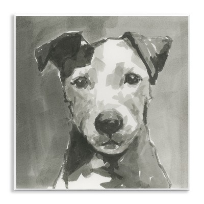 Stupell Industries Muted Dog with Quiet Expression, 12" x 12"