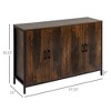 NicBex 47.3 Inch Sideboard Buffet Cabinet Industrial Kitchen Cabinet with 4 Doors for Kitchen,Living Room,Brown - 3 of 4