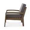 Sapphtopaz Outdoor Dining Chairs Modern Outdoor Patio Chairs with Wood Frame, Cushions for Garden, Balcony - 4 of 4