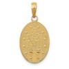 Black Bow Jewelry 14k Yellow Gold Solid Oval Miraculous Medal Pendant, 13 x 26mm - 4 of 4