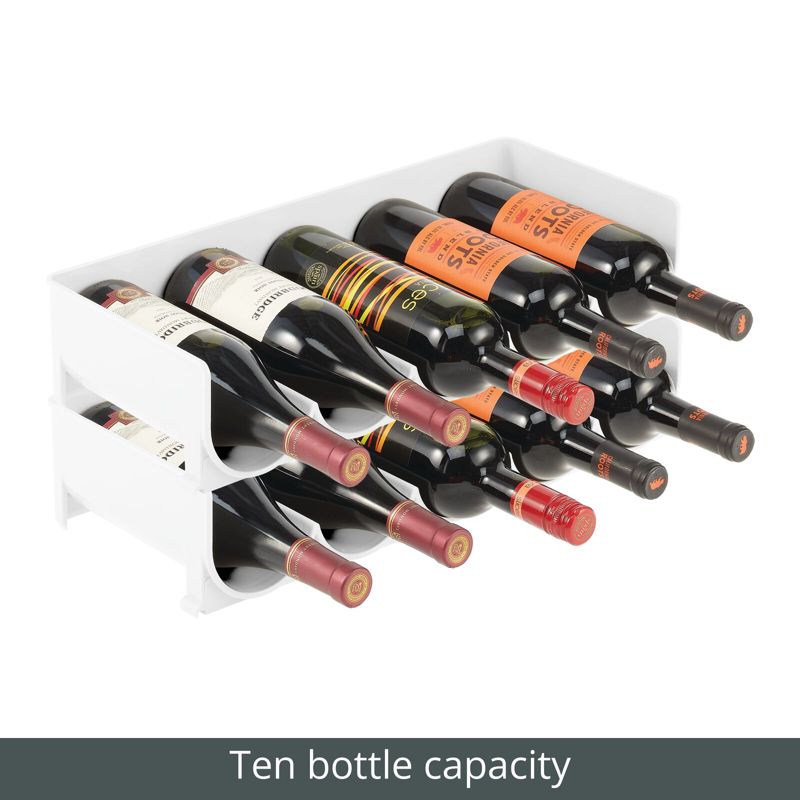 mDesign Water Bottle / Wine Rack Storage Organizer, 5 of 8