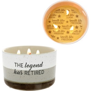 Pavilion Gift Company - The Legend - 12 oz - 100% Soy Wax Reveal Triple Wick Candle Scent: Tranquility - Flame Candles - 1 of 4