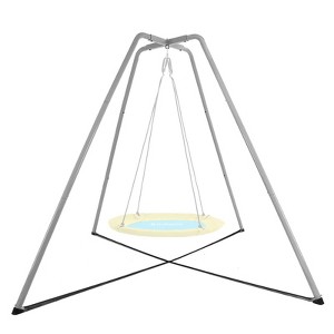 Swing Stand for Kids & Adults, Supports 330 lbs, Heavy Duty Swing Frame, Fits Most Saucer & Tree Swings, Indoor/Outdoor Use (Seat NOT Included) (Gray) - 1 of 4