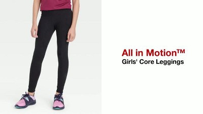Girls' Core Leggings - All in Motion Black XL 1 ct