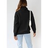 Womens Pullover Turtleneck Sweater Ribbed Knit Sweater Long Sleeve Chunky Sweater Loose Fit Knitwear Pullover Jumper Tops,Black - S - 2 of 4
