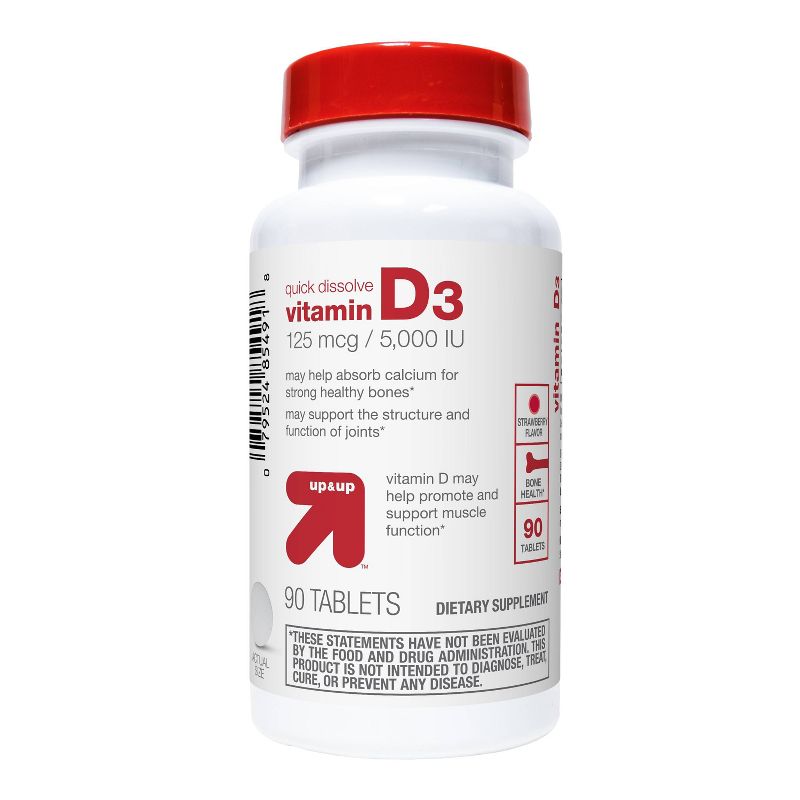 Vitamin D 5000iu Quick Dissolve - 90ct - up &#38; up&#8482;, 1 of 5