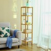 SONGMICS 5-Tier Bamboo Bathroom Shelf, Narrow Shelving Unit, Multifunctional Storage Rack - 3 of 4