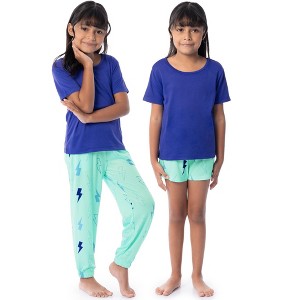Fruit of the Loom Girls Loose Fit 3-Piece Pajama Set - 1 of 4