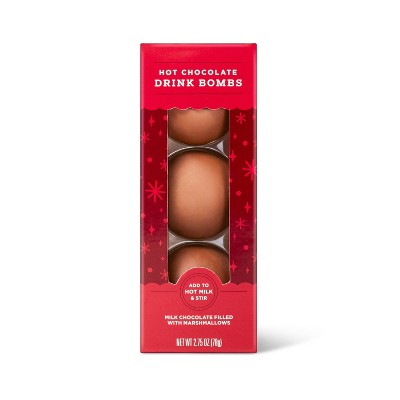 Holiday Hot Chocolate Drink Bombs - 2.75oz / 3pk - Wondershop™