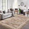 Washable Rug Vintage Area Rug Non Slip Non Shedding Rugs Medallion Distressed Low Pile Rug Oriental Accent Throw Carpet for Living Room Bedroom - 2 of 4