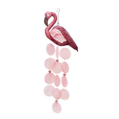 Beachcombers Flamingo Capiz Chime