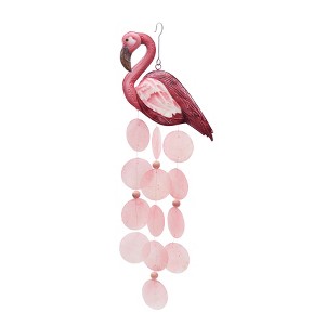 Beachcombers Flamingo Capiz Chime - 1 of 3