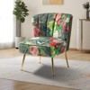 Urbain Wooden Upholstery Accent Side Chair with Tufted Back | Karat Home - 2 of 4