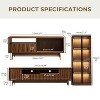 ATJafurn 3-Piece Entertainment Center, Mid-Century Modern Living Room Furniture Wood TV Stand and Coffee Table Set with Glass Display Cabinet - 4 of 4