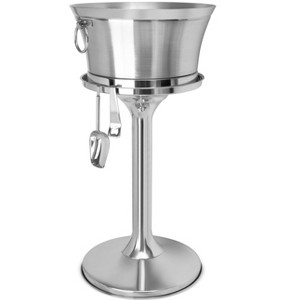 BirdRock Home 18/8 Stainless Steel 30 Qt. Beverage Tub with Stand - Silver - 1 of 4