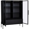 NicBex Modern 51.2" Freestanding Sideboard Dining Room Storage Cabinet with Glass Door & LED Lighting,Display Bar Buffet Cabinet for Hallways - 3 of 4