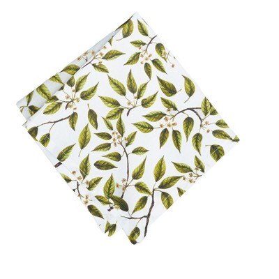 Green Trees Botanical Linen Table Napkins (set of 6)