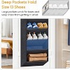10-Layer Over-Door Organizer for 20 Pairs - Keeps Sneakers & Boots Neatly Organized, Space-Saving Black Design - 3 of 4