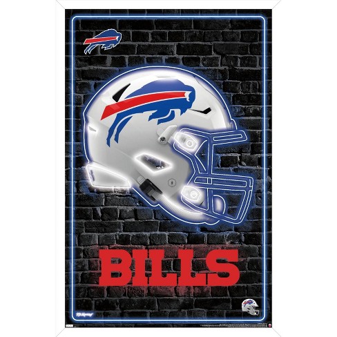 Trends International NFL Buffalo Bills - Josh Allen Feature Series 23  Framed Wall Poster Prints White Framed Version 22.375 x 34