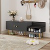 VYNXARIA TREXM Gray Modern Shoe Storage Bench - A Blend of Style, Function, and Durability - 2 of 4