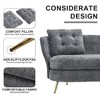 CAVINAS Polyester Loveseat Sofa Chair, Upholstered Couch with Golden Metal Legs, Club 2-Seat Sofa for Living Room Reading Room Bedroom Apartment - 2 of 4