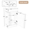 MOEPISY 18.6 inch Bathroom Vanity with Sink, Bathroom Vanity Cabinet with Two-tier Shelf, Left or Right Orientation - 4 of 4