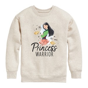 Boys' - Disney - Mulan Princess Warrior Graphic Long Sleeve Fleece Sweatshirt - 1 of 4