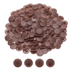 Unique Bargains Plastic Decoration Furniture White Screw Cap Covers - 1 of 4