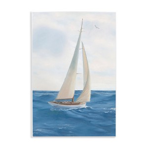 Stupell Industries Sailboat in Ocean Waves Wall Plaque Art - 1 of 4