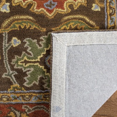 Chocolate and Tangerine Hand-Tufted Wool Area Rug, 3' x 5'