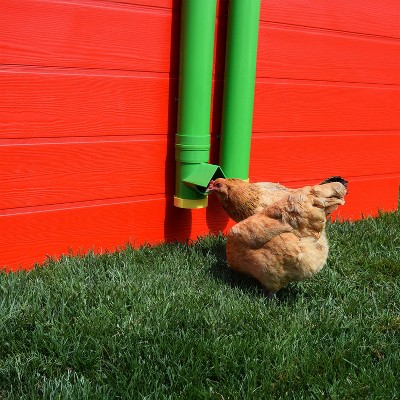 Green Elevated Plastic Poultry Waterer with Mounting System