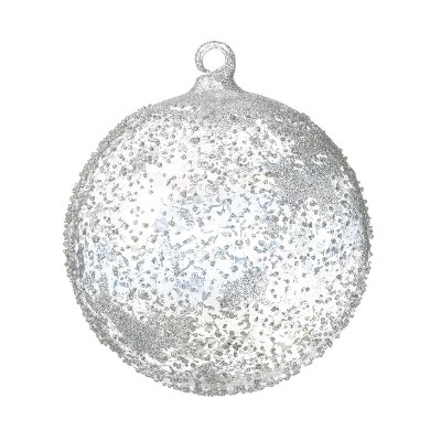 Sullivans Textured Ball Ornament 5"H Silver