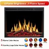 R.W.FLAME 34 inch Electric Fireplace Inserts with Adjuatble Flame Colors, Flame Speed and Brightness, Remote Control & Time - 2 of 4