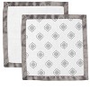 Bacati - Moroccan Tiles Aqua/Lime/Gray Muslin 2 pc Security Blankets - 4 of 4