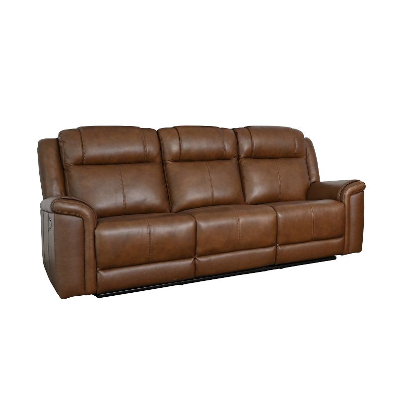 Gilbert Leather Manual Reclining Sofa Brown - Abbyson Living, 1 of 11