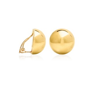Ross-Simons Italian 14mm 18kt Gold Over Sterling Dome Clip-On Earrings - 1 of 4