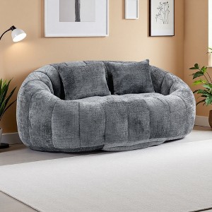 59.06" Chenille High-Back Lazy Sofa Beanbag with Foam Filling - 1 of 4