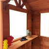 GDFStudio Farynn Country Outdoor Wooden Playhouse with 2 Windows and Flowerpot Holder - 3 of 4